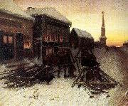 Perov, Vasily The Last Tavern at the City Gates china oil painting artist
